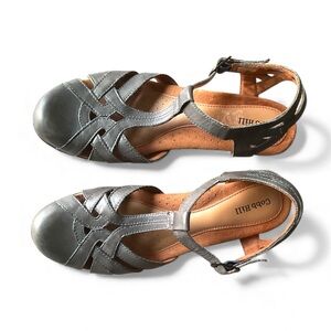 Cobb Hill Audrey shoes comfort upper leather heels Sz 9 boho T strap Mary Jane